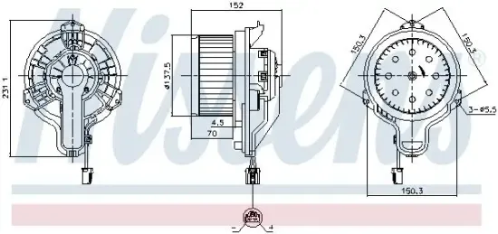 Innenraumgebläse 12 V NISSENS 87648 Bild Innenraumgebläse 12 V NISSENS 87648