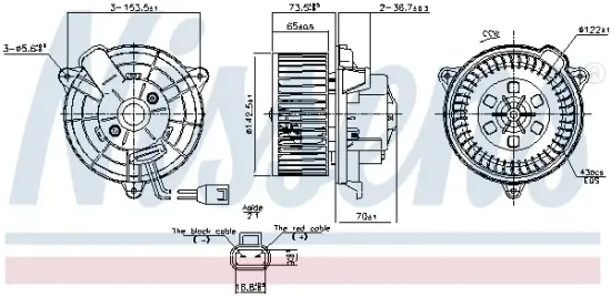 Innenraumgebläse 12 V NISSENS 87649 Bild Innenraumgebläse 12 V NISSENS 87649