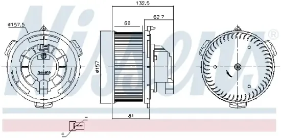 Innenraumgebläse NISSENS 87650 Bild Innenraumgebläse NISSENS 87650