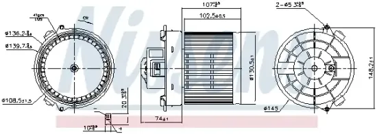 Innenraumgebläse 12 V NISSENS 87654 Bild Innenraumgebläse 12 V NISSENS 87654