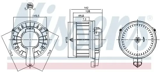 Innenraumgebläse 12 V NISSENS 87670 Bild Innenraumgebläse 12 V NISSENS 87670