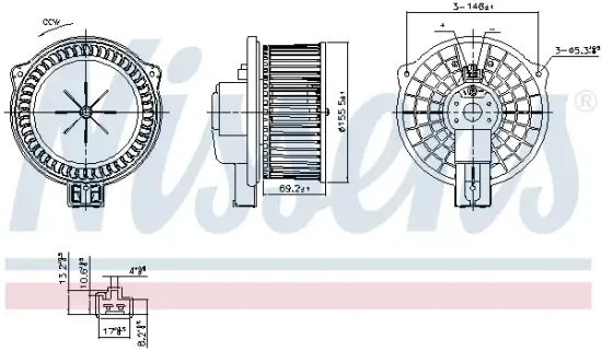 Innenraumgebläse 12 V NISSENS 87671 Bild Innenraumgebläse 12 V NISSENS 87671