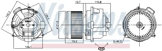 Innenraumgebläse 12 V NISSENS 87673 Bild Innenraumgebläse 12 V NISSENS 87673