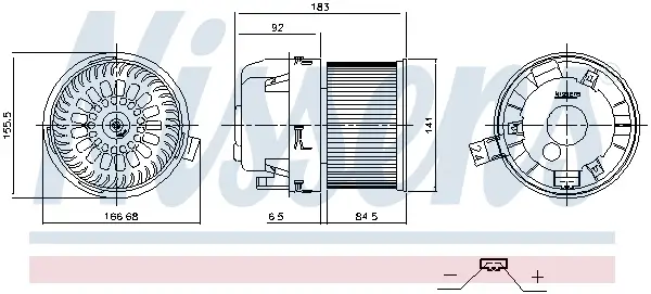Innenraumgebläse 12 V NISSENS 87677