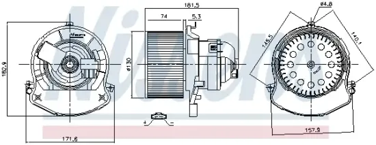 Innenraumgebläse 12 V NISSENS 87678 Bild Innenraumgebläse 12 V NISSENS 87678