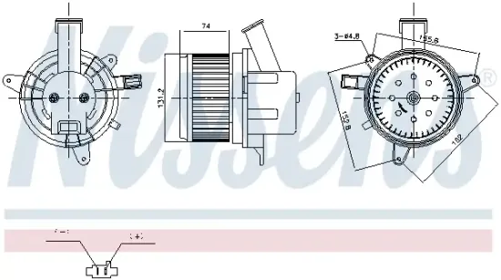 Innenraumgebläse 12 V NISSENS 87681 Bild Innenraumgebläse 12 V NISSENS 87681
