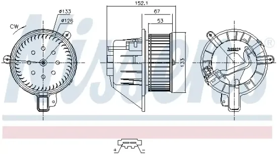Innenraumgebläse 12 V NISSENS 87690 Bild Innenraumgebläse 12 V NISSENS 87690