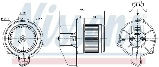 Innenraumgebläse 12 V NISSENS 87700 Bild Innenraumgebläse 12 V NISSENS 87700
