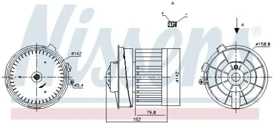 Innenraumgebläse 12 V NISSENS 87721 Bild Innenraumgebläse 12 V NISSENS 87721