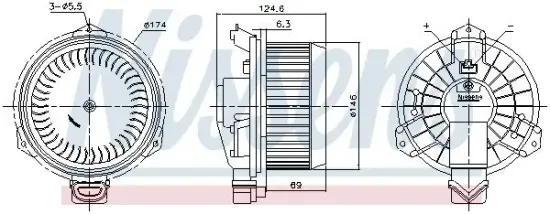 Innenraumgebläse 12 V NISSENS 87724 Bild Innenraumgebläse 12 V NISSENS 87724