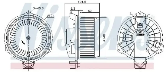 Innenraumgebläse 12 V NISSENS 87727 Bild Innenraumgebläse 12 V NISSENS 87727