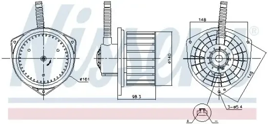 Innenraumgebläse 12 V NISSENS 87755 Bild Innenraumgebläse 12 V NISSENS 87755