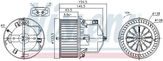 Innenraumgebläse 12 V NISSENS 87761 Bild Innenraumgebläse 12 V NISSENS 87761