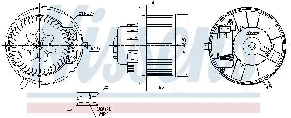 Innenraumgebläse 12 V NISSENS 87762