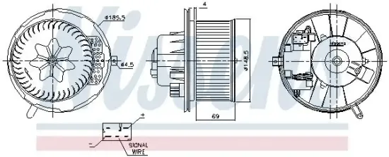 Innenraumgebläse 12 V NISSENS 87762 Bild Innenraumgebläse 12 V NISSENS 87762