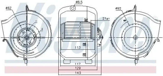 Innenraumgebläse 12 V NISSENS 87768 Bild Innenraumgebläse 12 V NISSENS 87768