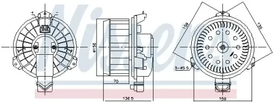 Innenraumgebläse 12 V NISSENS 87787 Bild Innenraumgebläse 12 V NISSENS 87787