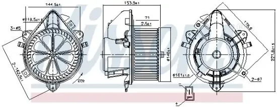 Innenraumgebläse 12 V NISSENS 87788 Bild Innenraumgebläse 12 V NISSENS 87788