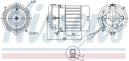 Innenraumgebläse 12 V NISSENS 87791 Bild Innenraumgebläse 12 V NISSENS 87791