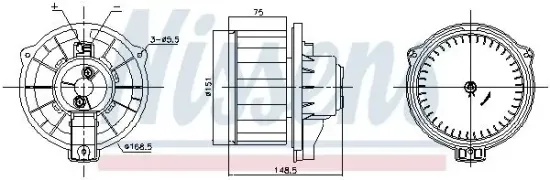 Innenraumgebläse 12 V NISSENS 87795 Bild Innenraumgebläse 12 V NISSENS 87795