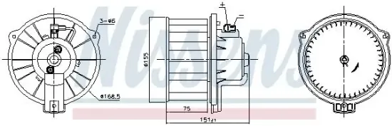 Innenraumgebläse 12 V NISSENS 87796 Bild Innenraumgebläse 12 V NISSENS 87796