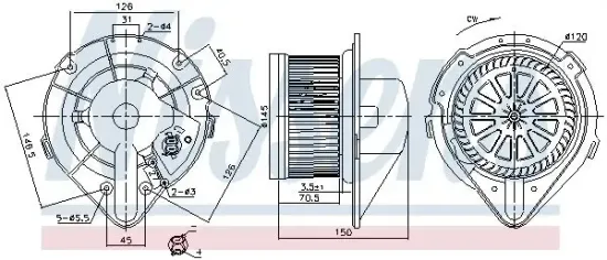 Innenraumgebläse 12 V NISSENS 87798 Bild Innenraumgebläse 12 V NISSENS 87798