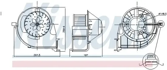 Innenraumgebläse 12 V NISSENS 87802 Bild Innenraumgebläse 12 V NISSENS 87802