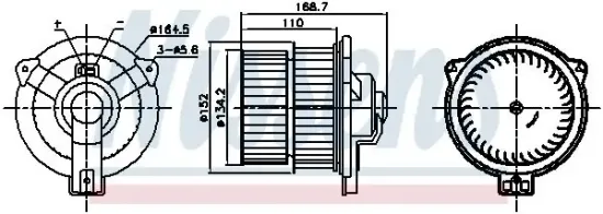 Innenraumgebläse 12 V NISSENS 87809 Bild Innenraumgebläse 12 V NISSENS 87809