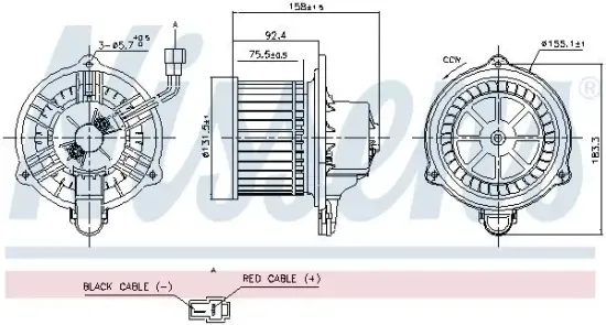 Innenraumgebläse 12 V NISSENS 87820 Bild Innenraumgebläse 12 V NISSENS 87820