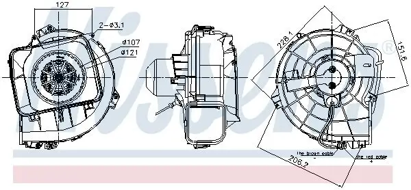 Innenraumgebläse 12 V NISSENS 87837 Bild Innenraumgebläse 12 V NISSENS 87837