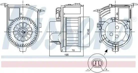 Innenraumgebläse 12 V NISSENS 87843 Bild Innenraumgebläse 12 V NISSENS 87843