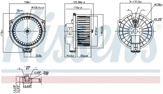 Innenraumgebläse 12 V NISSENS 87845 Bild Innenraumgebläse 12 V NISSENS 87845