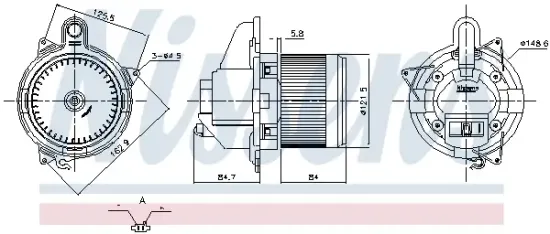 Innenraumgebläse NISSENS 87846 Bild Innenraumgebläse NISSENS 87846