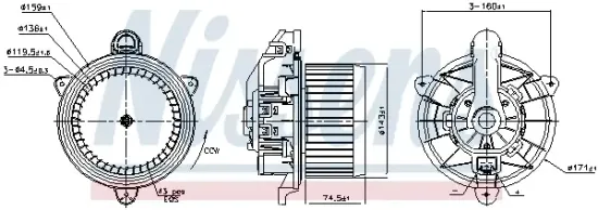 Innenraumgebläse 12 V NISSENS 87857 Bild Innenraumgebläse 12 V NISSENS 87857