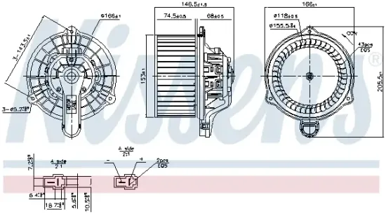 Innenraumgebläse 12 V NISSENS 87858 Bild Innenraumgebläse 12 V NISSENS 87858