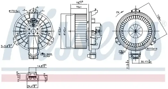 Innenraumgebläse 12 V NISSENS 87861 Bild Innenraumgebläse 12 V NISSENS 87861