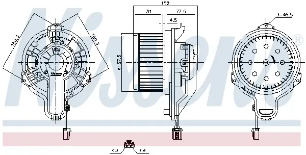 Innenraumgebläse NISSENS 87867