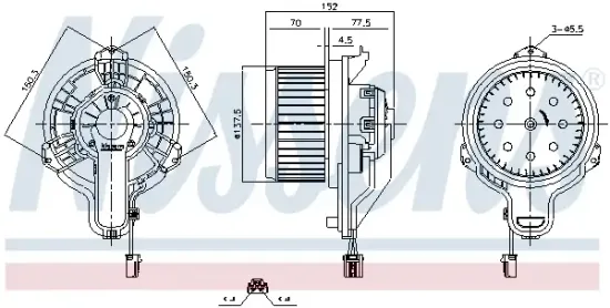 Innenraumgebläse NISSENS 87867 Bild Innenraumgebläse NISSENS 87867
