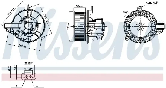 Innenraumgebläse 12 V NISSENS 87877 Bild Innenraumgebläse 12 V NISSENS 87877
