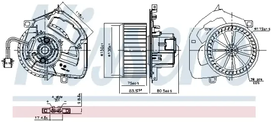Innenraumgebläse 12 V NISSENS 87878 Bild Innenraumgebläse 12 V NISSENS 87878