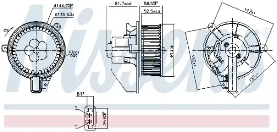 Innenraumgebläse 12 V NISSENS 87898 Bild Innenraumgebläse 12 V NISSENS 87898