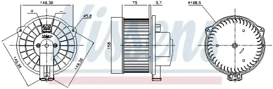 Innenraumgebläse 12 V NISSENS 87940 Bild Innenraumgebläse 12 V NISSENS 87940
