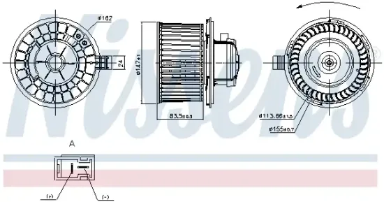 Innenraumgebläse NISSENS 87942 Bild Innenraumgebläse NISSENS 87942
