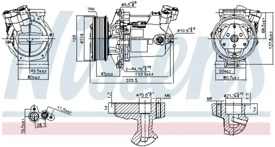 Kompressor, Klimaanlage 12 V NISSENS 890042 Bild Kompressor, Klimaanlage 12 V NISSENS 890042