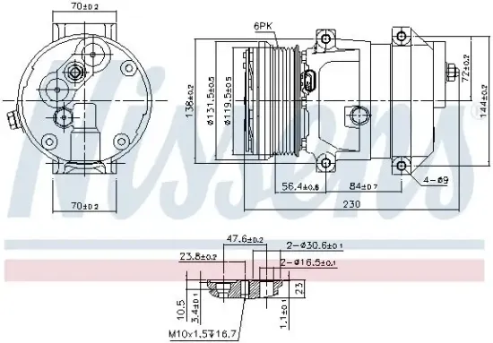 Kompressor, Klimaanlage 12 V 12 V NISSENS 890430 Bild Kompressor, Klimaanlage 12 V 12 V NISSENS 890430