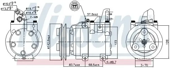 Kompressor, Klimaanlage 12 V NISSENS 890059 Bild Kompressor, Klimaanlage 12 V NISSENS 890059