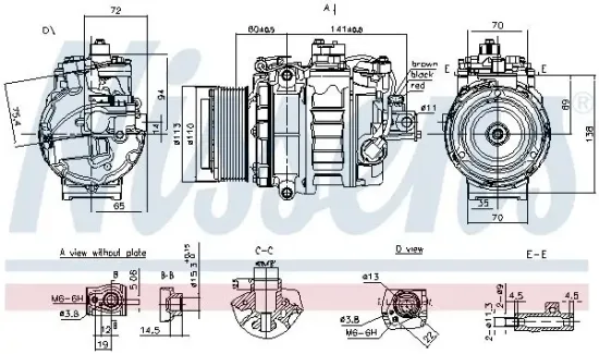 Kompressor, Klimaanlage 12 V NISSENS 890060 Bild Kompressor, Klimaanlage 12 V NISSENS 890060