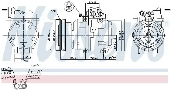 Kompressor, Klimaanlage 12 V NISSENS 890067 Bild Kompressor, Klimaanlage 12 V NISSENS 890067