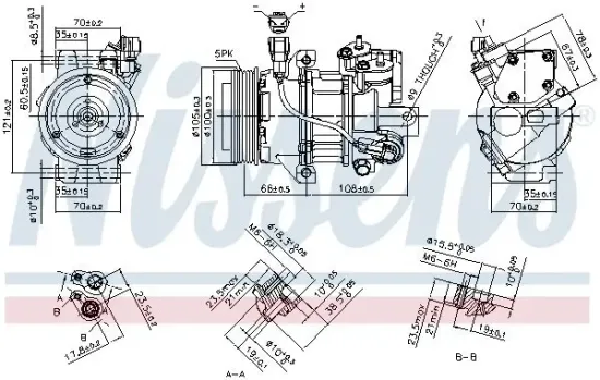 Kompressor, Klimaanlage 12 V NISSENS 890077 Bild Kompressor, Klimaanlage 12 V NISSENS 890077