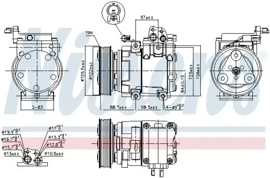 Kompressor, Klimaanlage 12 V NISSENS 890129 Bild Kompressor, Klimaanlage 12 V NISSENS 890129